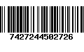 Código de Barras 7427244502726
