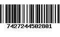 Código de Barras 7427244502801