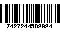 Código de Barras 7427244502924