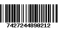 Código de Barras 7427244890212