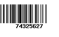 Código de Barras 74325627