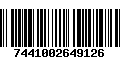 Código de Barras 7441002649126