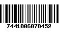 Código de Barras 7441006070452