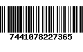Código de Barras 7441078227365