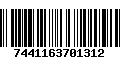 Código de Barras 7441163701312