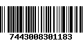 Código de Barras 7443008301183