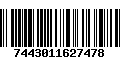 Código de Barras 7443011627478