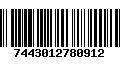 Código de Barras 7443012780912