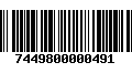 Código de Barras 7449800000491