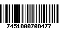 Código de Barras 7451000700477