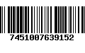 Código de Barras 7451007639152