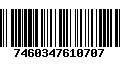 Código de Barras 7460347610707