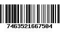 Código de Barras 7463521667504