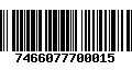 Código de Barras 7466077700015