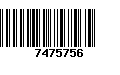 Código de Barras 7475756