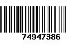 Código de Barras 74947386