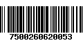 Código de Barras 7500260620053