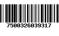 Código de Barras 7500326039317