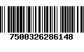 Código de Barras 7500326286148