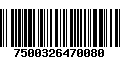 Código de Barras 7500326470080