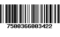 Código de Barras 7500366003422