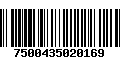 Código de Barras 7500435020169