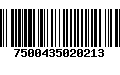 Código de Barras 7500435020213