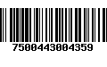 Código de Barras 7500443004359