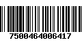 Código de Barras 7500464006417