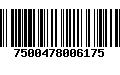 Código de Barras 7500478006175