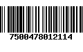 Código de Barras 7500478012114