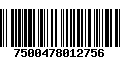 Código de Barras 7500478012756