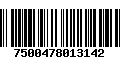 Código de Barras 7500478013142