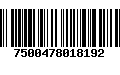 Código de Barras 7500478018192