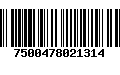 Código de Barras 7500478021314