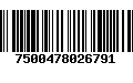 Código de Barras 7500478026791