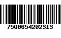 Código de Barras 7500654202313