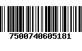 Código de Barras 7500740605181