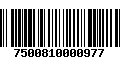 Código de Barras 7500810000977