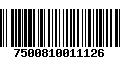 Código de Barras 7500810011126