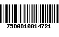 Código de Barras 7500810014721