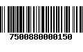 Código de Barras 7500880000150