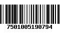 Código de Barras 7501005190794