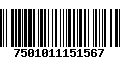 Código de Barras 7501011151567