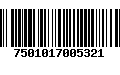 Código de Barras 7501017005321