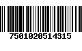 Código de Barras 7501020514315