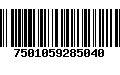 Código de Barras 7501059285040