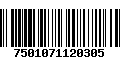 Código de Barras 7501071120305