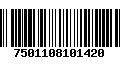 Código de Barras 7501108101420