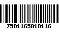 Código de Barras 7501165010116